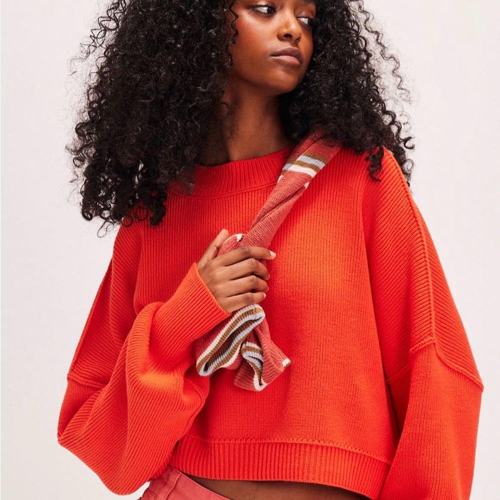 Free People Easy Street Crop Pullover